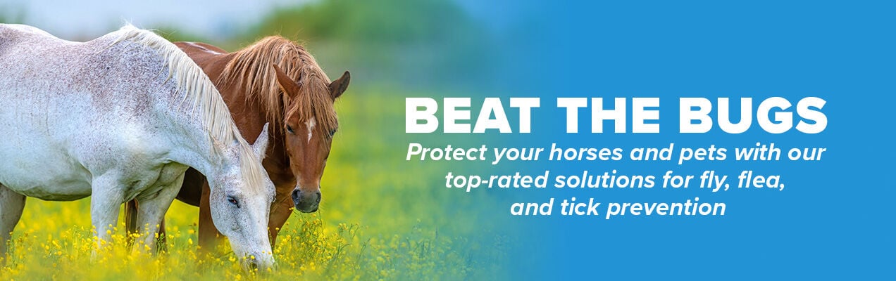 Beat the Bugs: Protect your horses and pets with our top-rated solutions for fly, flea, and tick protection.